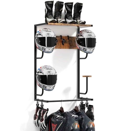 Motorcycle bicycle helmet rack - motorcycle,