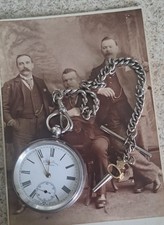 ANTIQUE STERLING SILVER CASED SPIKINS POCKET WATCH WORKS London 1915 Import Key