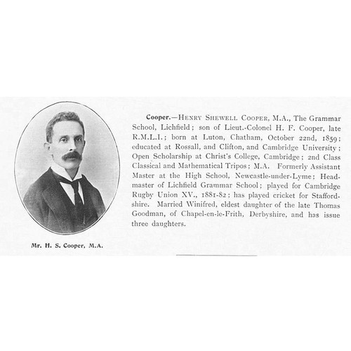 Henry shewell cooper - cooper, of