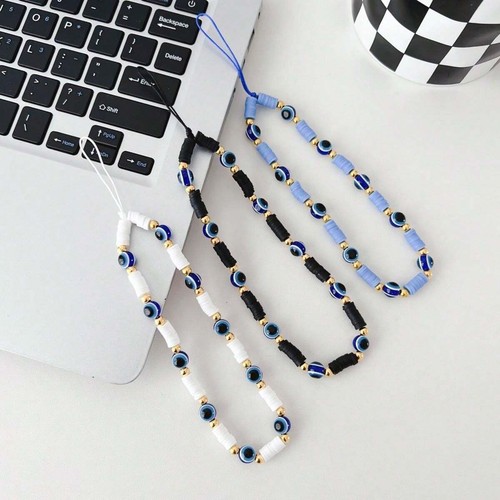 Evil eye phone charm beaded - eye,