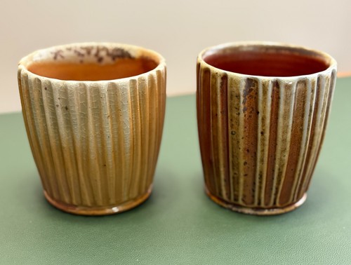 Pair fluted handmade - fluted,