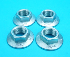 GENUINE ALKO M27 Thread 'ONE SHOT' Flanged Hub Nuts on Caravans 582506 Pack of 4