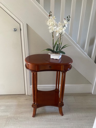 Mahogany hall table with draw