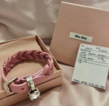 【🇺🇸tax paid🌎offer OK】 Miu Miu Versatile Bracelet Pink Leather without a box