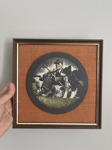 Hand painted slate painting - hand,