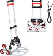 Navaris Folding Hand Trolley - Lightweight Aluminium Collapsible Dolly Truck