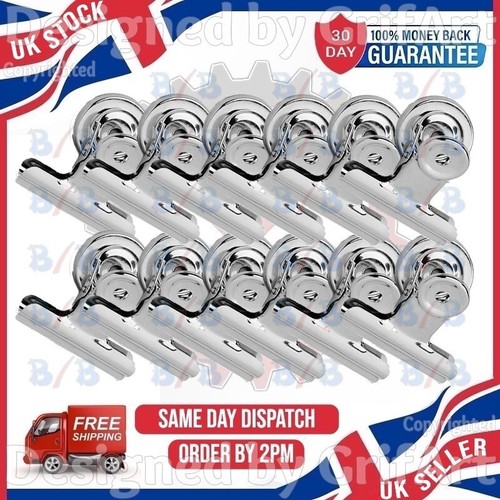 12pc magnetic bulldog clips - 12pc,