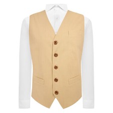 Sand Cream Linen Waistcoat