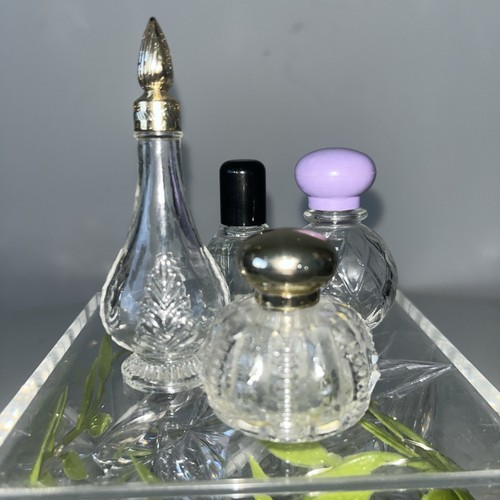 Vintage mini glass perfume - vintage,