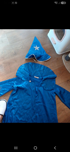 Blue hooded wizard - robe, fancy