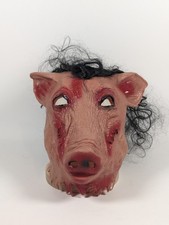 Adult Halloween Pig Mask Latex Evil Butcher Scary Animal Mask Horror Mask