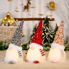 3x LED Christmas Gnomes Plush