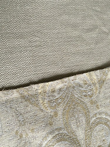 Remnants beige upholstery - of,