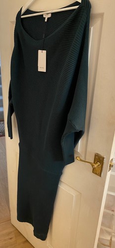 Reiss green autumn dress size - green,