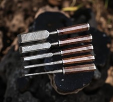 Damascus Steel Chisel Set 5pc