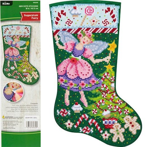 Bucilla gem dots stocking - 18",
