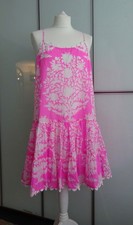 Juliet Dunn london Fuchsia Palladio Print Midi Summer Dress M