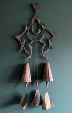 Soleri Cosanti Brutalist Bronze Metal Sculpture Wind Bell Chime Rare #302 32"