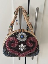 Vintage Butler & Wilson Beaded Floral Evening Bag Crystal Clutch RARE, Ibiza