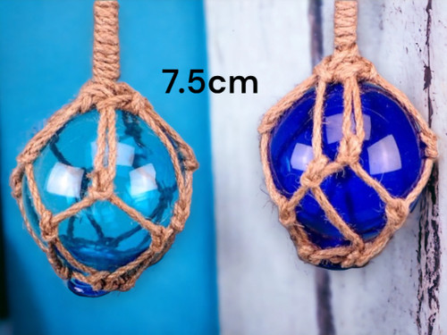 5cm glass fisherman floats - glass,