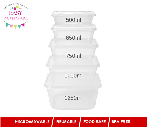 Plastic food containers with - containers,