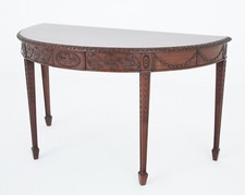 Mahogany Adams Console Table Hall Demi Lune 1880