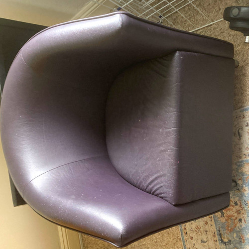 Brown faux leather upholstered - brown,