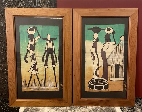 Pair african batik - african,