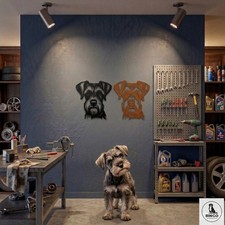 Geometric Schnauzer Dog Metal