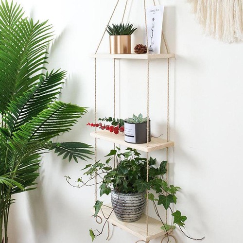 Wooden floating shelves with - wooden,