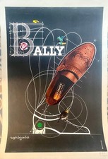 Original Bally Golf Shoes poster by Roger Bezombes circa 1980 linen backed