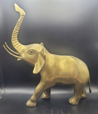 Vintage large brass elephant