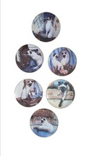 Set of 6 Vintage Limited Edition Siamese Cat Decorative Plates
