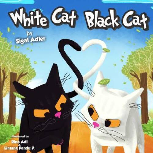 White cat black - black,