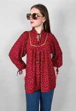 70's Vintage Ladies Red Brown