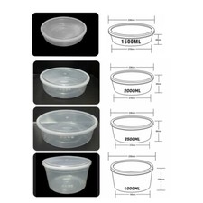 Plastic Round CLEAR Food