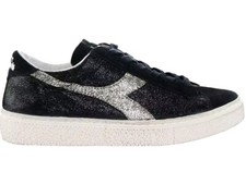 Diadora Heritage Montecarlo Glitter Lace-up Sneaker Black Size uk 8 eu 42