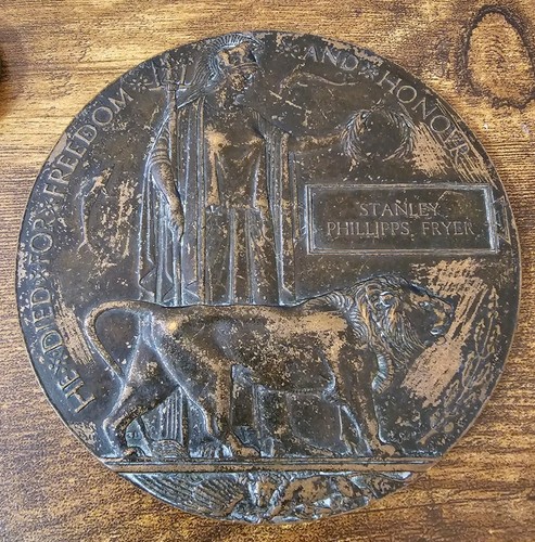 Ww1 officer memorial plaque - ww1,