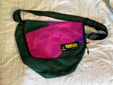 Organic Climbing Artists Tote / Messenger Bag - Made in USA - Green / Pink 