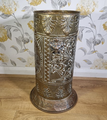 Vintage embossed brass - embossed,