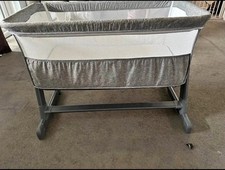 Babylo Grey Cozi Sleeper Next to Me Crib with Mattress