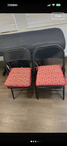 Black folding chairs very - black, in