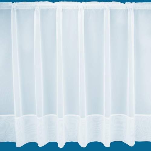 White net curtains slot top - white,