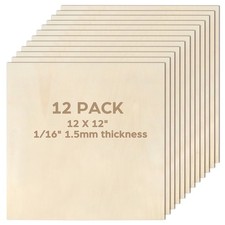 12 Pack Basswood Sheets for