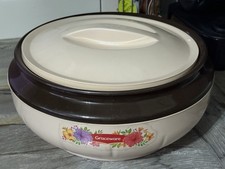 Kitchen silver insulated thermal casserole hotpot food storage