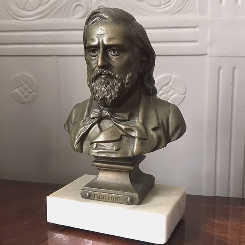 Bronze bust marble p - bronze,