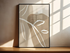 Neutral Abstract Shapes Art