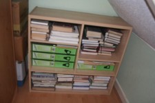 MFI Modern Office / Home Furniture  Bookcase Shelves Light Oak Veneer Exc Cond