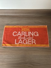 Vintage Carling Black Label Bar Towel Lager Home Bar Man Cave