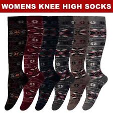 Womens Knee High Thermal Socks Ladies Winter Warm Long Wool Sock 1,3,6 pairs